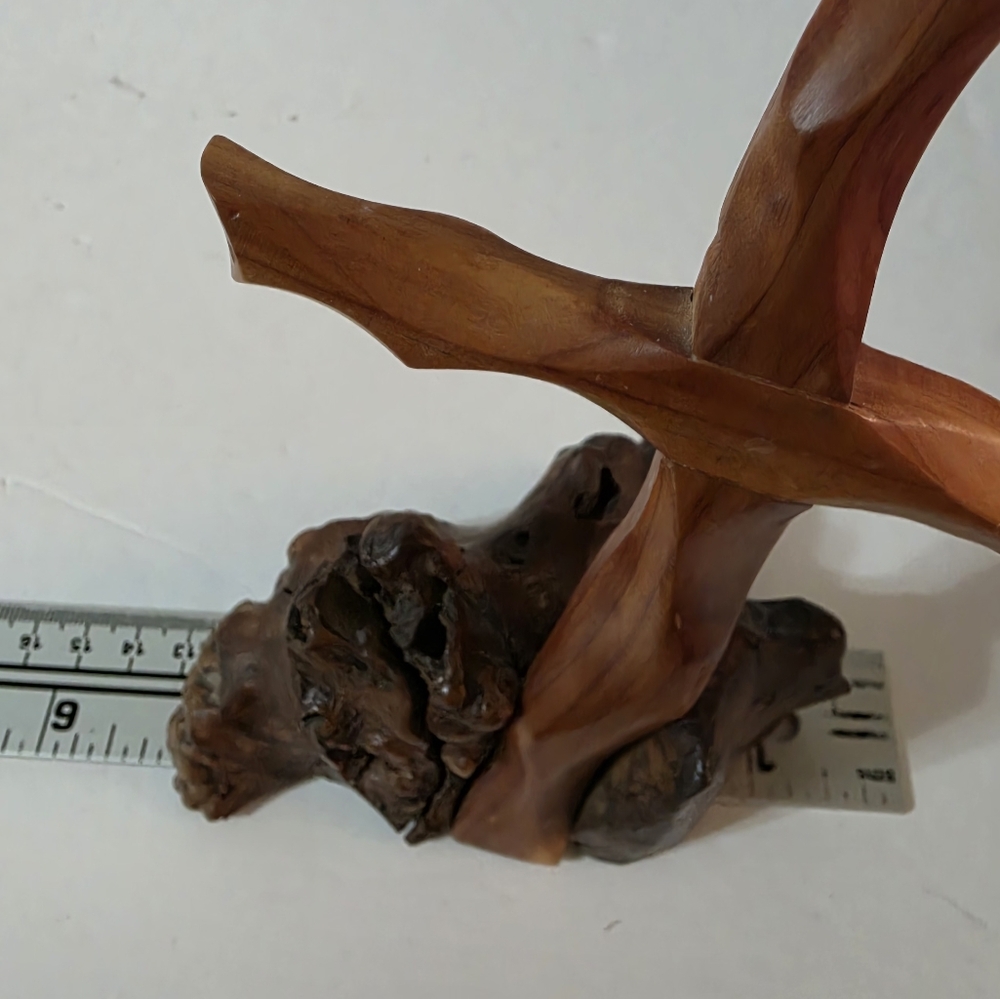 Burrell Wood Cross Hand Carved Brown - Picture 6 of 8